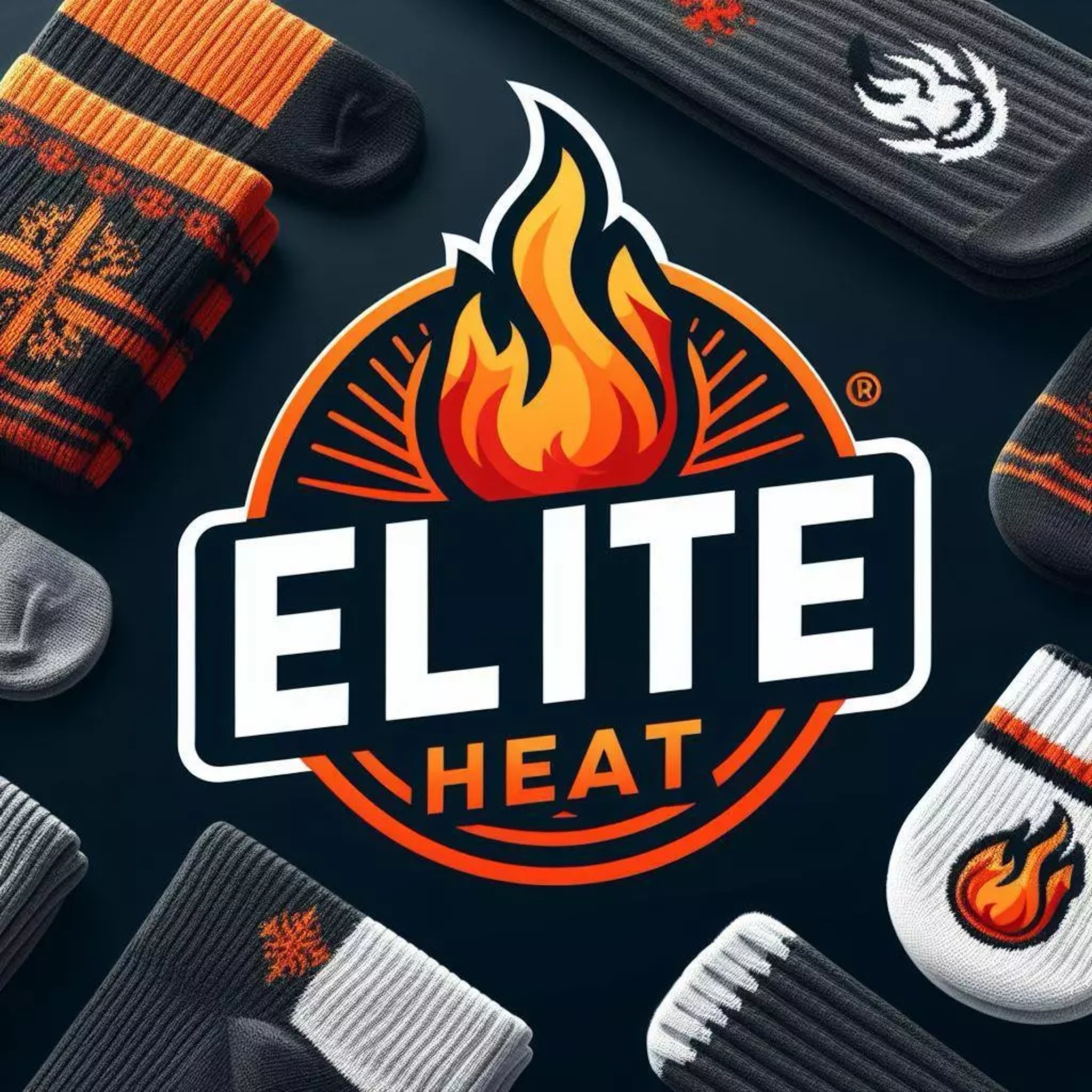 Elite Heat logo representing ultra-warm winter essentials, including thermal gloves, socks, leggings, and more cold-weather gear